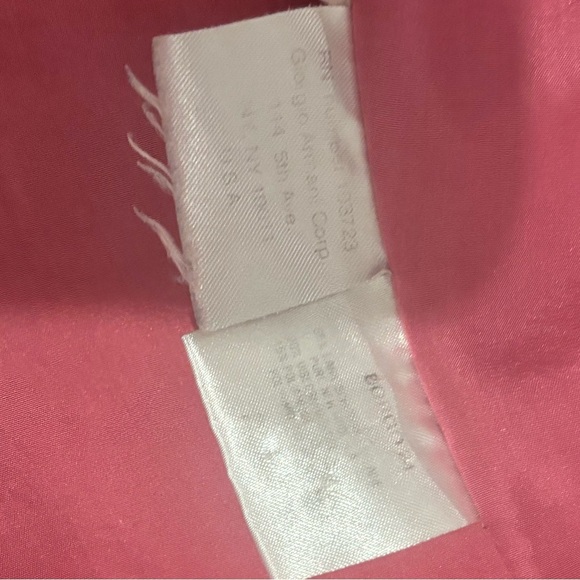 Giorgio Armani Vintage Light Pink Zip Up jacket ruffle pocket detail women’s 50 - Picture 8 of 10